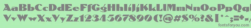 フォントDomenic – 緑の背景に灰色の文字