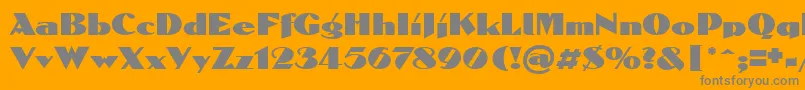 Weitere Informationen zur Domenic-Schriftart Domenic-Schriftart – Graue Schriften auf orangefarbenem Hintergrund