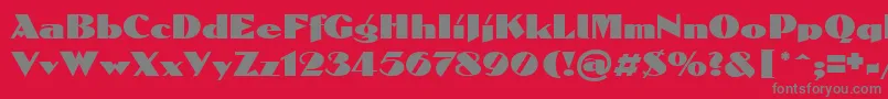 Domenic Font – Gray Fonts on Red Background