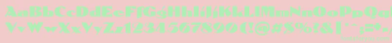 Domenic Font – Green Fonts on Pink Background