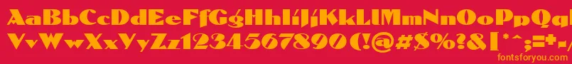 Domenic Font – Orange Fonts on Red Background