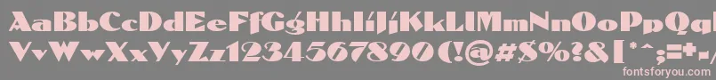Domenic-Schriftart – Rosa Schriften auf grauem Hintergrund