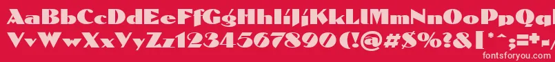 Domenic Font – Pink Fonts on Red Background