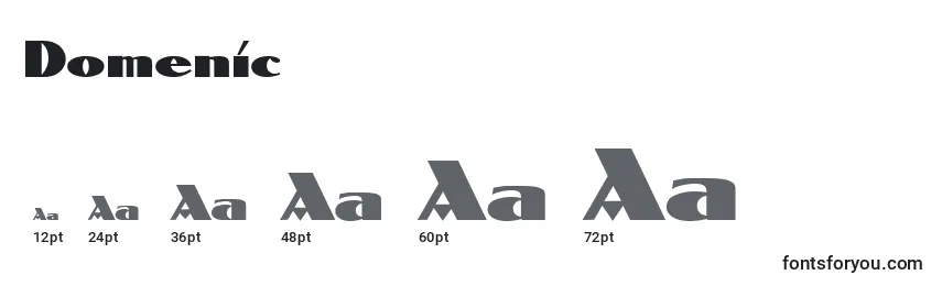 Domenic Font Sizes