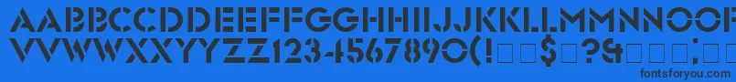 GlastenNormal Font – Black Fonts on Blue Background