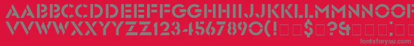 フォントGlastenNormal – 赤い背景に灰色の文字