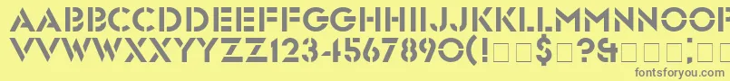 GlastenNormal Font – Gray Fonts on Yellow Background