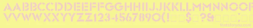 GlastenNormal Font – Pink Fonts on Yellow Background