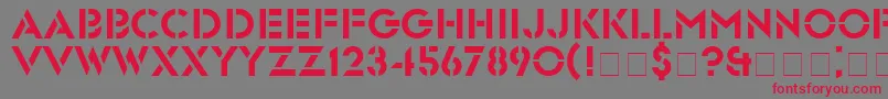 GlastenNormal Font – Red Fonts on Gray Background