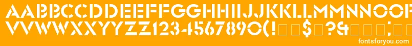 GlastenNormal Font – White Fonts on Orange Background