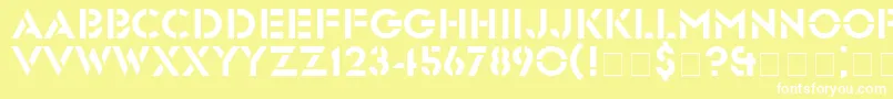 GlastenNormal Font – White Fonts on Yellow Background