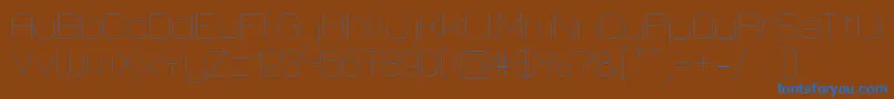 LastwaerkThin Font – Blue Fonts on Brown Background