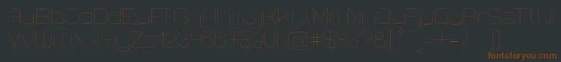 LastwaerkThin Font – Brown Fonts on Black Background