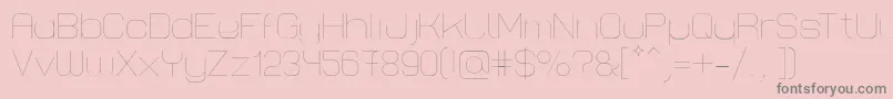 LastwaerkThin Font – Gray Fonts on Pink Background