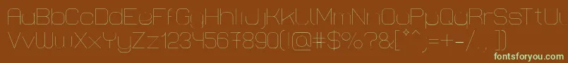 LastwaerkThin Font – Green Fonts on Brown Background