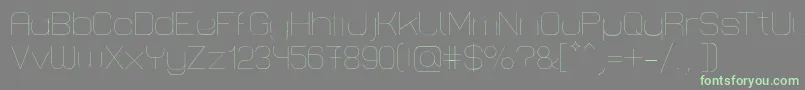 LastwaerkThin-Schriftart – Grüne Schriften auf grauem Hintergrund