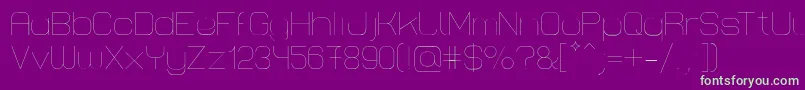 LastwaerkThin Font – Green Fonts on Purple Background