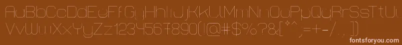 LastwaerkThin Font – Pink Fonts on Brown Background