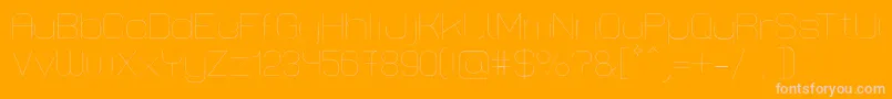 LastwaerkThin Font – Pink Fonts on Orange Background