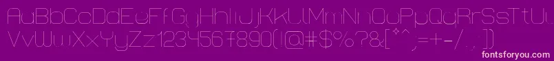 LastwaerkThin Font – Pink Fonts on Purple Background
