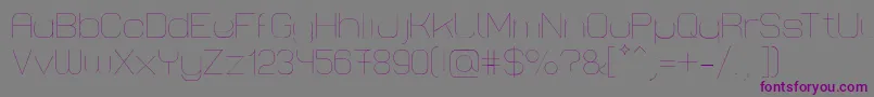 LastwaerkThin Font – Purple Fonts on Gray Background