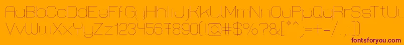 LastwaerkThin Font – Purple Fonts on Orange Background
