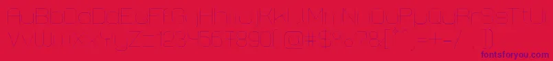 LastwaerkThin Font – Purple Fonts on Red Background