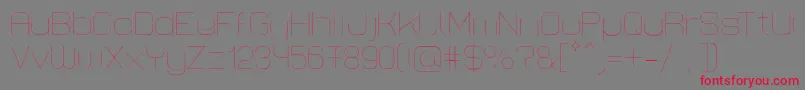 LastwaerkThin-Schriftart – Rote Schriften auf grauem Hintergrund