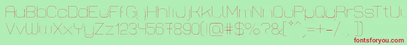 LastwaerkThin Font – Red Fonts on Green Background