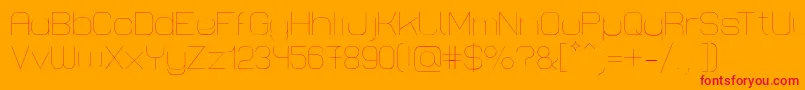 LastwaerkThin Font – Red Fonts on Orange Background