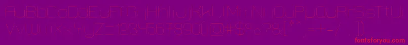 LastwaerkThin-Schriftart – Rote Schriften auf violettem Hintergrund