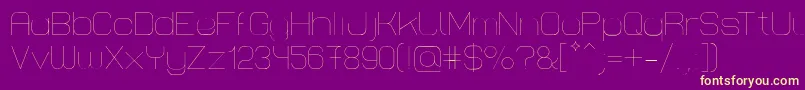 LastwaerkThin Font – Yellow Fonts on Purple Background