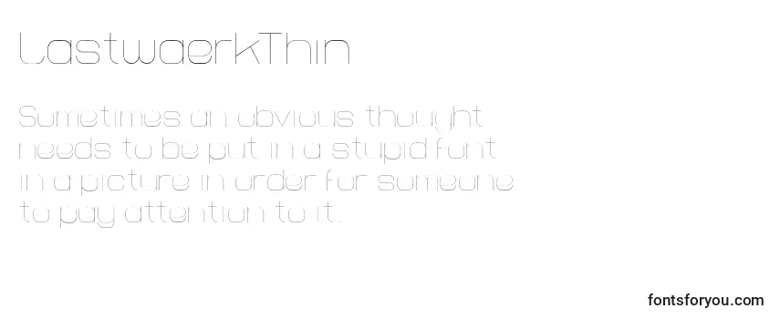 Review of the LastwaerkThin Font