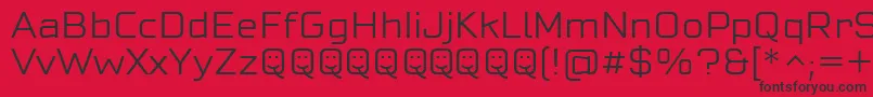 CuatraLight Font – Black Fonts on Red Background