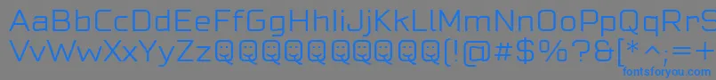 CuatraLight Font – Blue Fonts on Gray Background