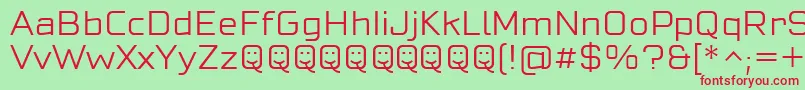 CuatraLight Font – Red Fonts on Green Background