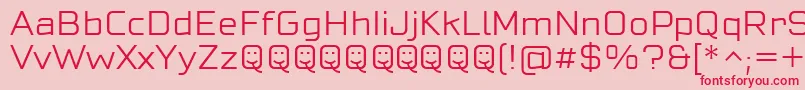 CuatraLight Font – Red Fonts on Pink Background