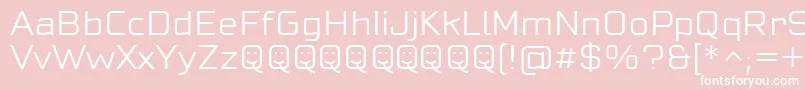 CuatraLight-Schriftart – Weiße Schriften auf rosa Hintergrund