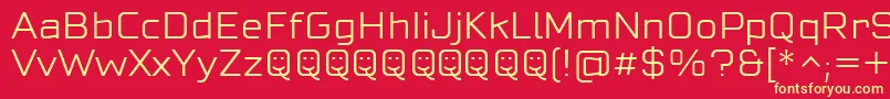 CuatraLight Font – Yellow Fonts on Red Background