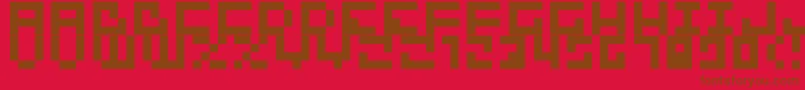Bit01.Cube16Remix Font – Brown Fonts on Red Background
