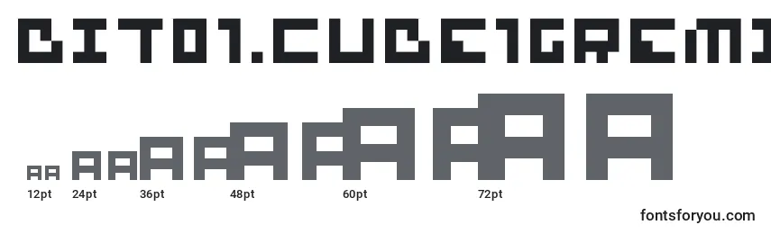 Bit01.Cube16Remix Font Sizes