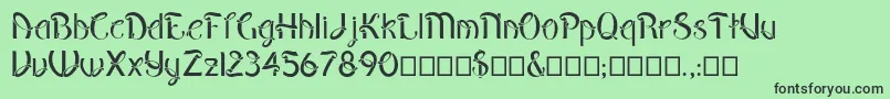 Pepinot Font – Black Fonts on Green Background