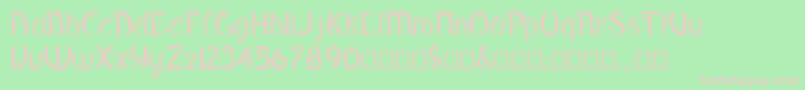 Pepinot Font – Pink Fonts on Green Background