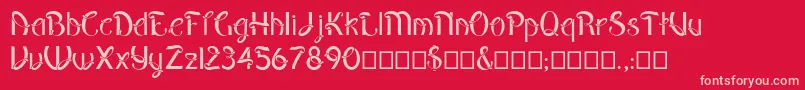Pepinot Font – Pink Fonts on Red Background