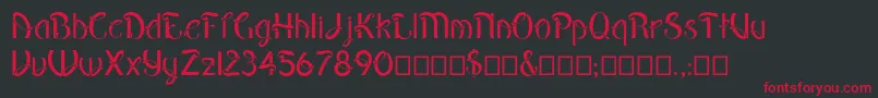 Pepinot Font – Red Fonts on Black Background