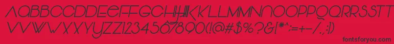 Vonique64Italic Font – Black Fonts on Red Background