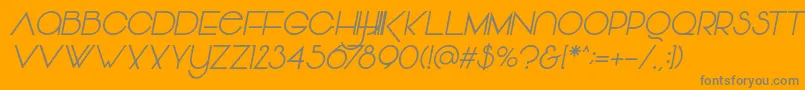 Vonique64Italic Font – Gray Fonts on Orange Background