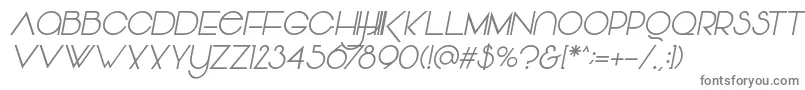 Vonique64Italic-Schriftart – Graue Schriften auf weißem Hintergrund