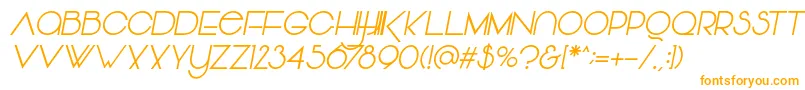 fuente Vonique64Italic – Fuentes Naranjas Sobre Fondo Blanco