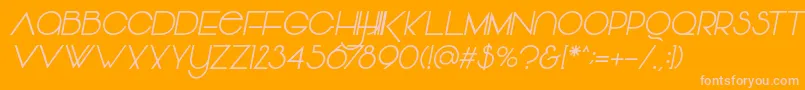 Vonique64Italic Font – Pink Fonts on Orange Background